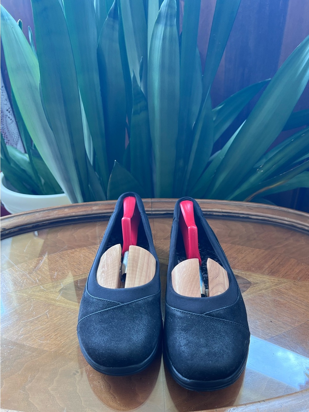 Clarks Womens Cloudsteppers Slip On Flats Black Textile US 11M